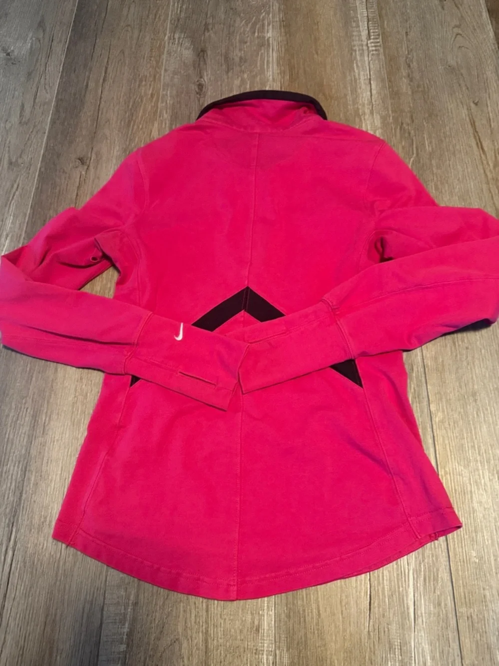 Nike Dri Fit Pink and Black Quarter-Zip Athletic Pullover